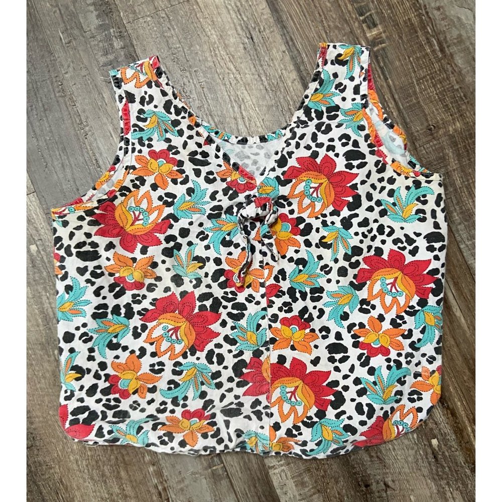 Vintage 1990 Victoria Harbor print crop top size small